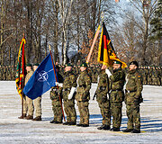 NATO daugianacionalinės kovinės grupės vadovavimo perdavimo ceremonija