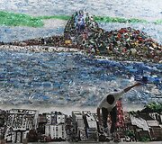 Brazilų menininkas Vikas Munizas i&scaron; panaudoto plastiko i&scaron;dėlioja įspūdingus peizažus.
