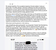 &bdquo;Laišku&ldquo; pasidalijęs asmuo grėsmių mato daug kur