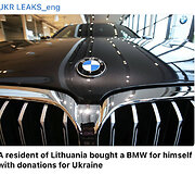 Apie lietuvį, už Ukrainai surinktus pinigus įsigijusį BMW, pranešė ir patys ukrainiečiai