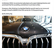 Apie lietuvį, už Ukrainai surinktus pinigus įsigijusį BMW, sužinojo ne vien ukrainiečiai
