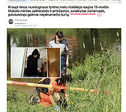 Tas pats tekstas apie tariamai naujas paauglio dingimo aplinkybes publikuojamas įvairiausiais adresais