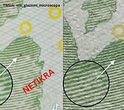 Kadras i&scaron; įra&scaron;o ir realus 100 eurų banknoto vaizdas.jpg