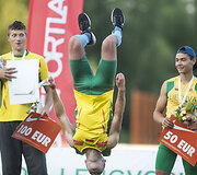 LAF čempionatatas Palangoje.  Nugalėtojo apdovanojimas.
