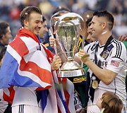 Davidas Beckhamas ir Robbie Keane'as