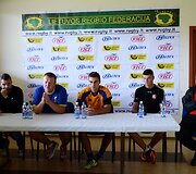Rumunijos rinktinės treneris Alexandru Achimas, Vytautas Kalinauskas, Raoulis Paxmanas ir Alanas Alasauskis