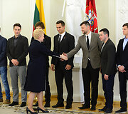 Ledo ritulininkų priėmimas prezidentūroje