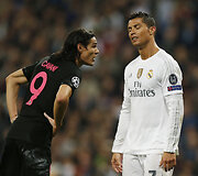 Edinsonas Cavani ir Cristiano Ronaldo
