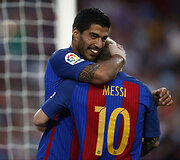 Luisas Suarezas ir Lionelis Messi