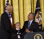 Barackas Obama ir Kareemas Abdulas-Jabaras