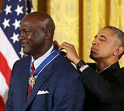 Michaelas Jordanas ir Barackas Obama