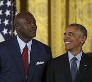 Michaelas Jordanas ir Barackas Obama