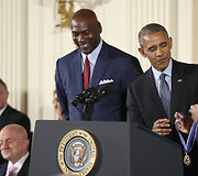 Michaelas Jordanas ir Barackas Obama