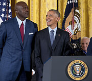 Michaelas Jordanas ir Barackas Obama
