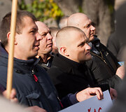 Transporto darbuotojų profesinės sąjungos Vilniuje surengė mitingą