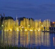 Utenos Dauni&scaron;kio ežero fontanas