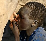 Geria pieną. Mundari gentis. Pietų Sudanas