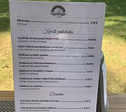 Restorano Medžiotojų užeigos meniu