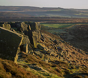 Curbar Edge uola