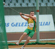 Kūjo metikas Tomas Juknevičius užėmė 4 vietą (63,83 m)