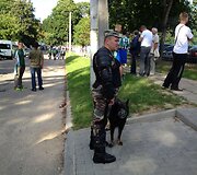 Policijos pareigūnai sostinėje ruo&scaron;iasi sutikti futbolo sirgalius i&scaron; Lenkijos