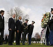 B.Obama ir Belgijos karalius Phillipe'as amerikiečių kapinėse