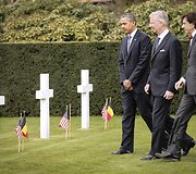 B.Obama ir Belgijos karalius Phillipe'as amerikiečių kapinėse