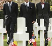 B.Obama ir Belgijos karalius Phillipe'as amerikiečių kapinėse