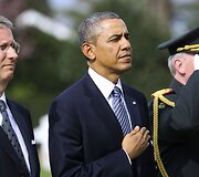 B.Obama ir Belgijos karalius Phillipe'as amerikiečių kapinėse