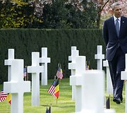 B.Obama ir Belgijos karalius Phillipe'as amerikiečių kapinėse