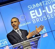 Barackas Obama ES ir JAV vir&scaron;ūnių susitikime Briuselyje
