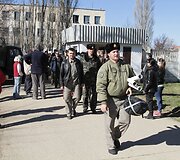 &Scaron;turmas Ukrainos karinėje bazėje Novofiodorivkoje 