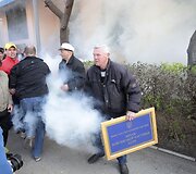 &Scaron;turmas Ukrainos karinėje bazėje Novofiodorivkoje 