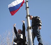 &Scaron;turmas Ukrainos karinėje bazėje Novofiodorivkoje 