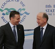 Lenkijos užsienio reikalų ministras Radoslawas Sikorskis ir Andrius Kubilius