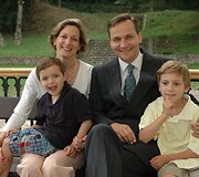 Radoslawas Sikorskis su &scaron;eima
