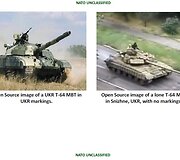 Kairėje &ndash; ukrainiečių T-64, de&scaron;inėje &ndash; Snižnėje važinėjęs tankas