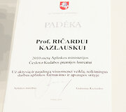 Padėka Ričardui Kazlauskui