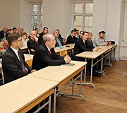 Latvijos Ambasadorius Estijoje Juris Bone sveikina susirinkusius į renginį. (c) Sigita Matulevičienė 