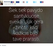 &Scaron;arūno Žemaičio &bdquo;Facebook&ldquo;