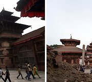 Nepalas prie&scaron; ir po žemės drebėjimą