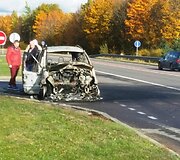 Užsidegęs automobilis