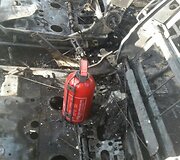 Užsidegęs automobilis