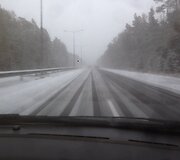 Sniegas kelyje Kauna-Vilnius