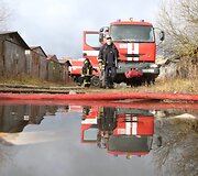 Pagiriuose užsiliepsnojo garažas
