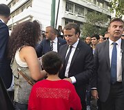 Emmanuelis Macronas su žmona Brigitte Atėnuose