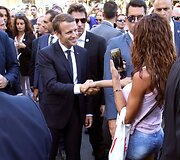Emmanuelis Macronas su žmona Brigitte Atėnuose