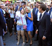 Emmanuelis Macronas su žmona Brigitte Atėnuose