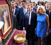 Emmanuelis Macronas su žmona Brigitte Atėnuose