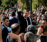 Emmanuelis Macronas su žmona Brigitte Atėnuose